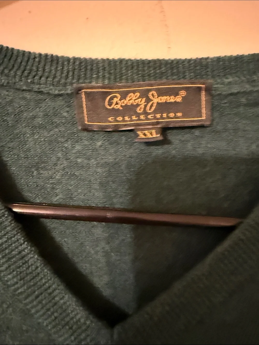 Bobby Jones Dark Green V-Neck Men's Sweater